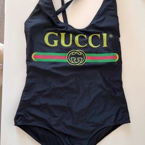 New with Tags GUCCI Black Swimsuit MEDIUM